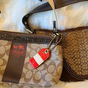 2 Vintage Style Coach Handbags In Great Condition